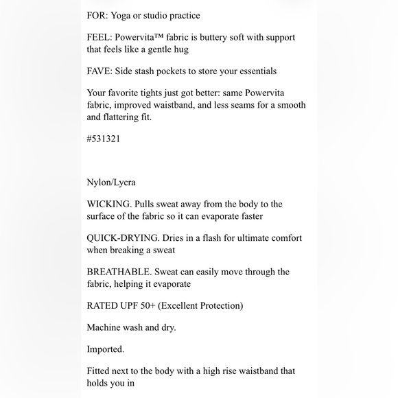 NWT Athleta 1X salutation stash tight navy - Picture 5 of 7